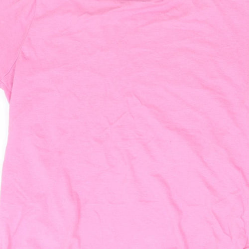 Matalan Girls Pink   Basic T-Shirt Size 9 Years  - Cheer Squad