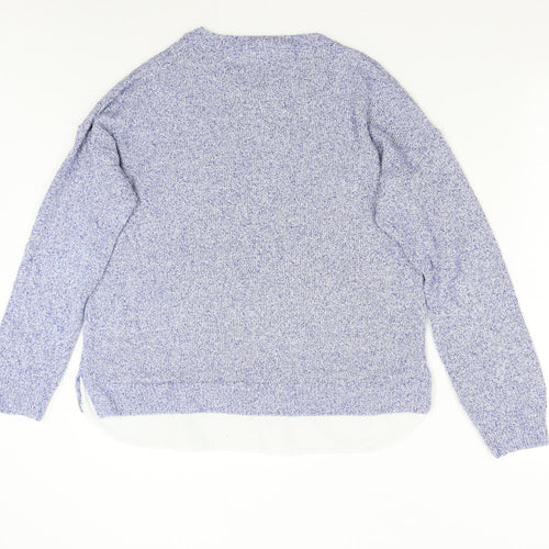 George Womens Blue  Knit Pullover Jumper Size 12