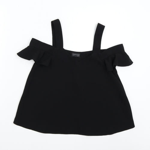 Topshop Womens Black   Basic Blouse Size 8