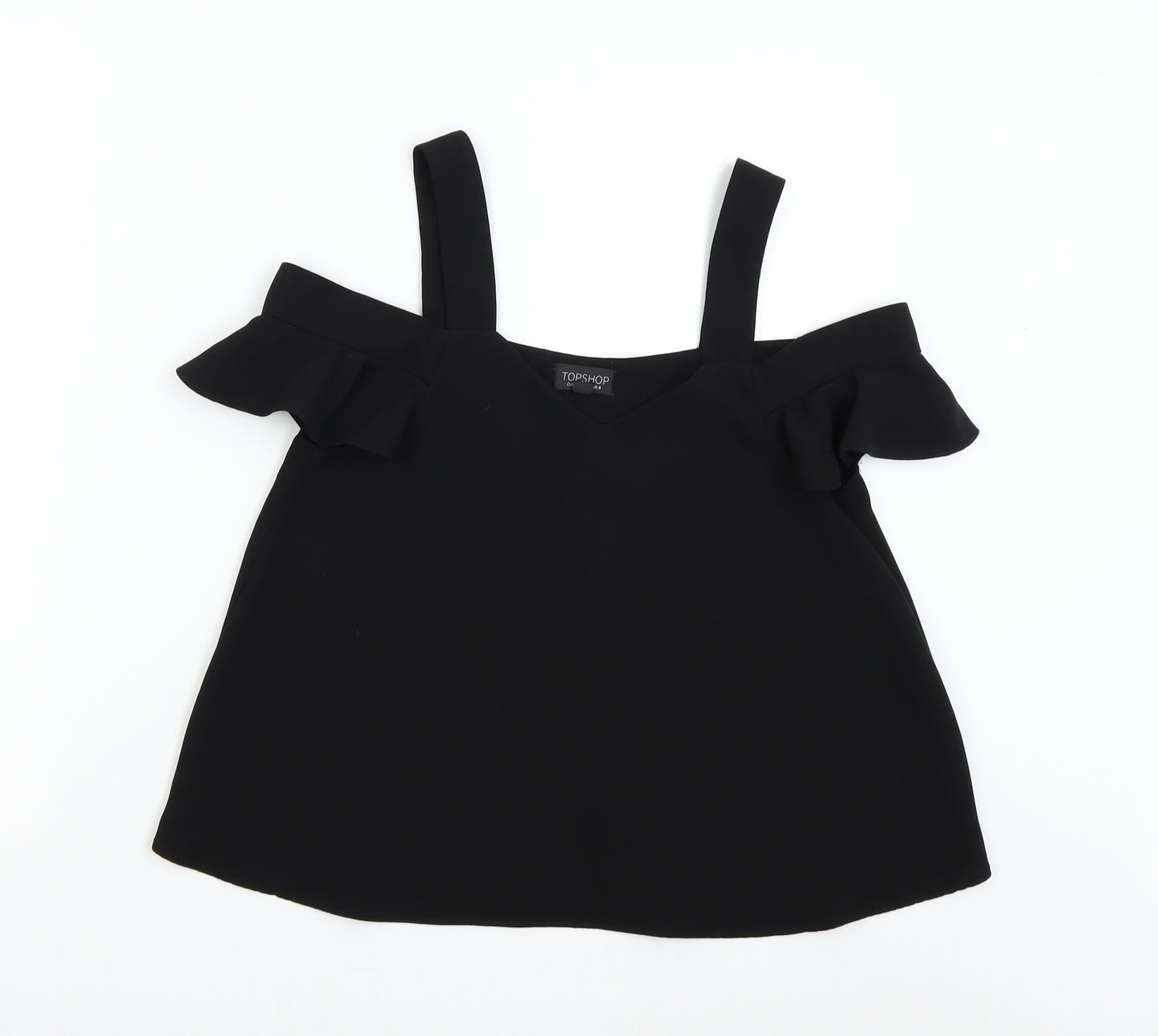 Topshop Womens Black   Basic Blouse Size 8