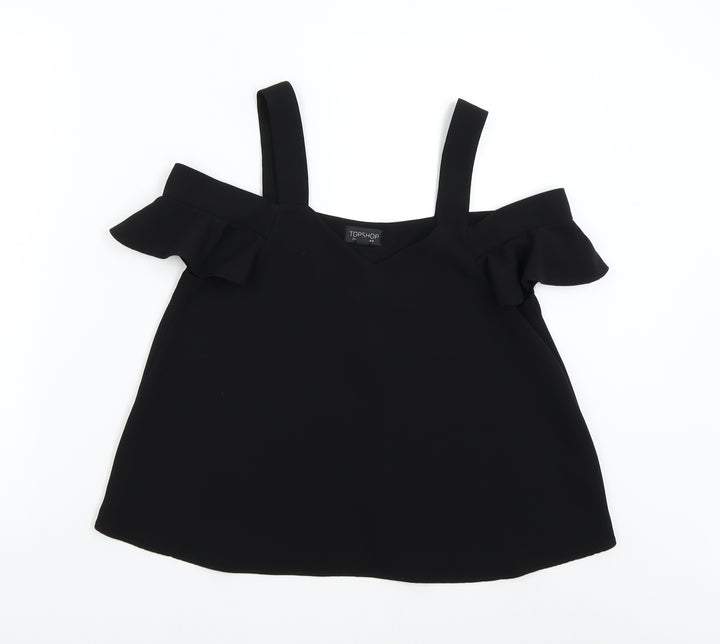 Topshop Womens Black   Basic Blouse Size 8