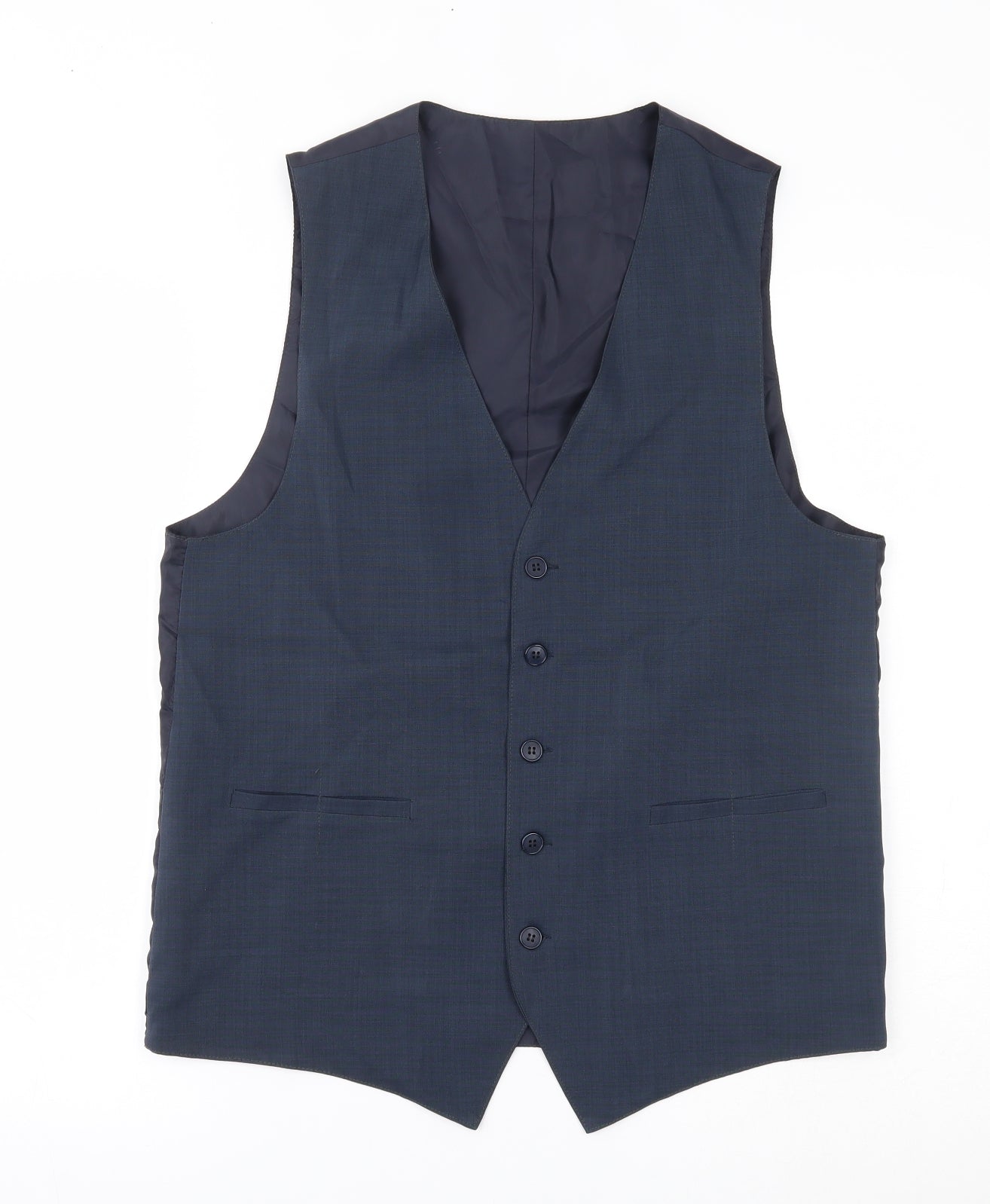 ribas Mens Blue   Jacket Suit Waistcoat Size 48