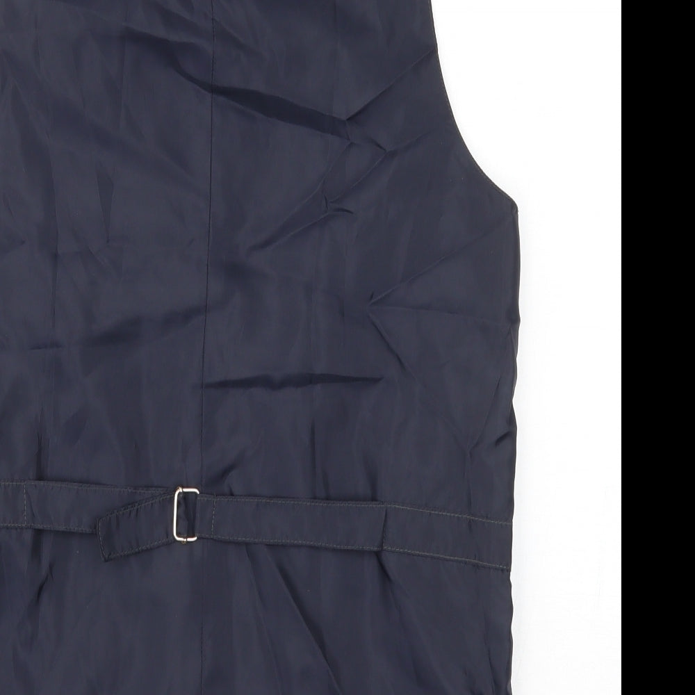 ribas Mens Blue   Jacket Suit Waistcoat Size 48