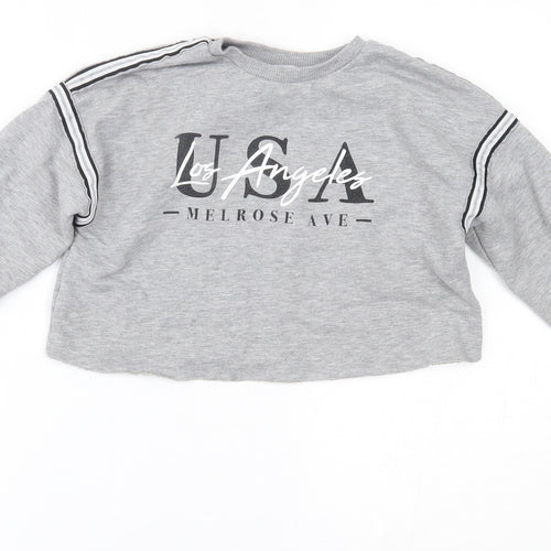 Primark Girls Grey   Pullover Sweatshirt Size 7-8 Years