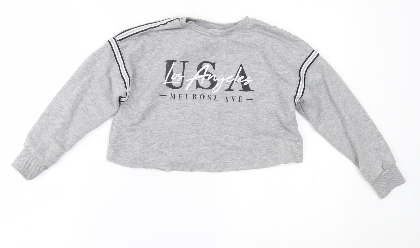 Primark Girls Grey   Pullover Sweatshirt Size 7-8 Years