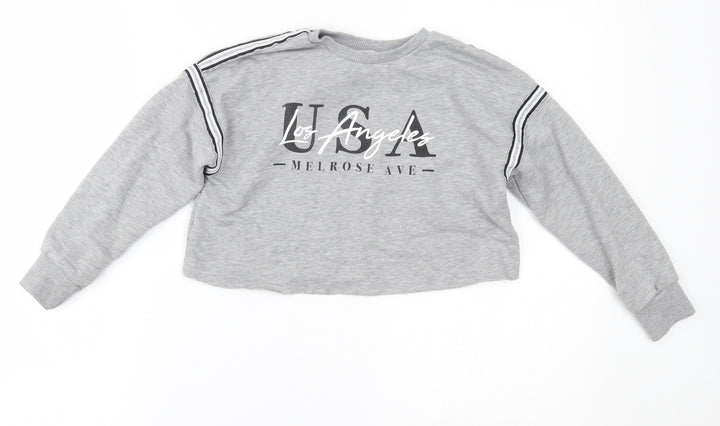 Primark Girls Grey   Pullover Sweatshirt Size 7-8 Years
