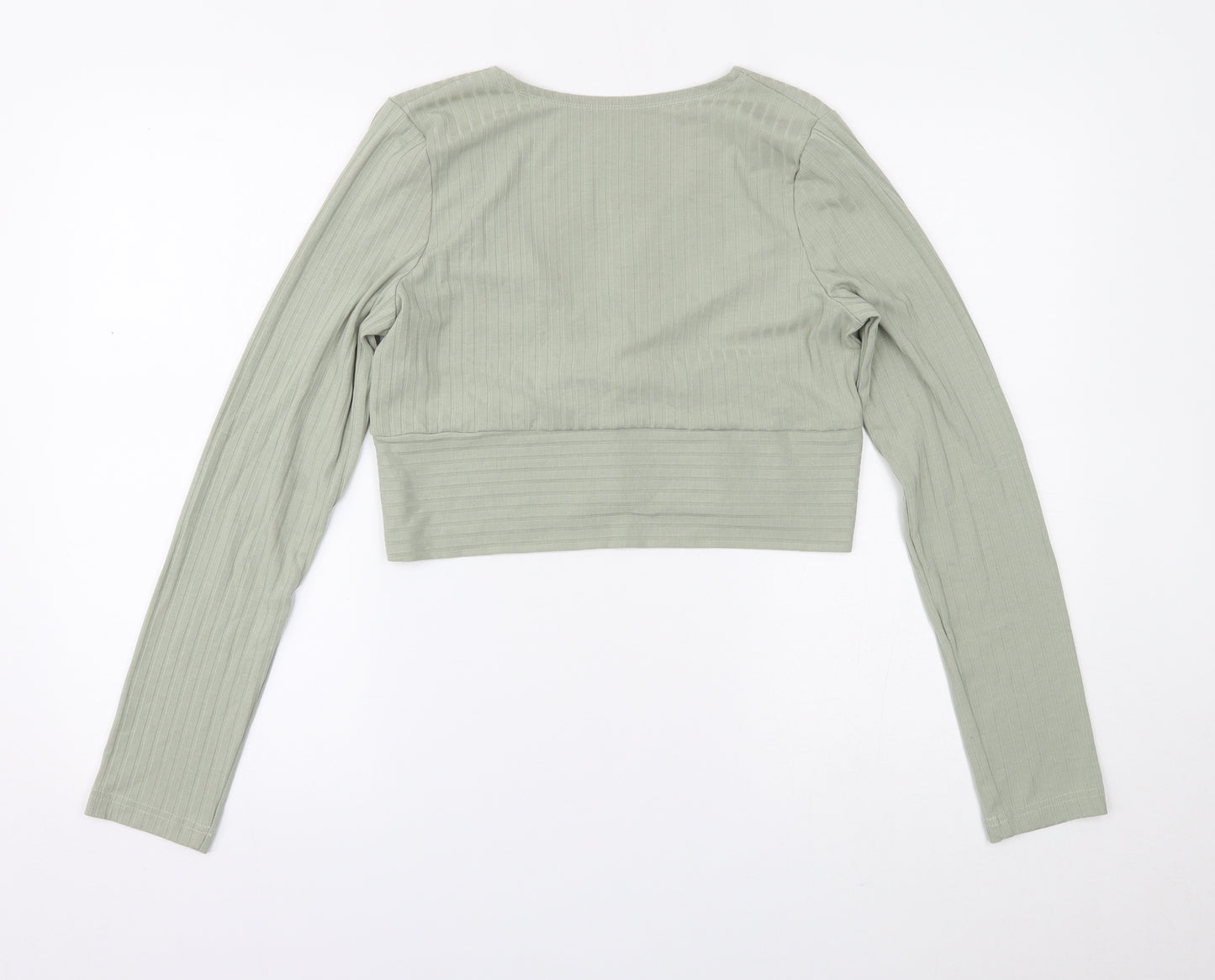 SheIn Womens Green   Cropped Blouse Size XL