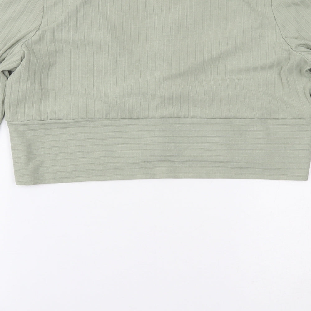 SheIn Womens Green   Cropped Blouse Size XL