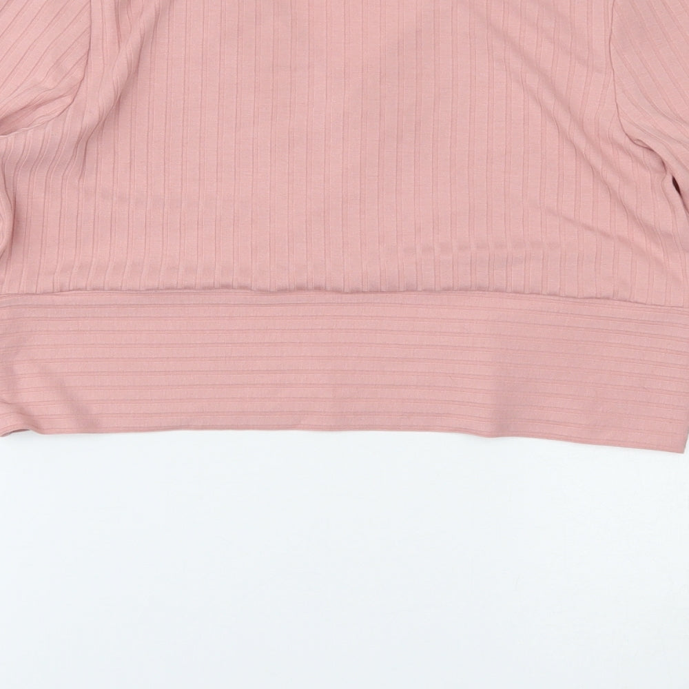 SheIn Womens Pink   Cropped Blouse Size XL