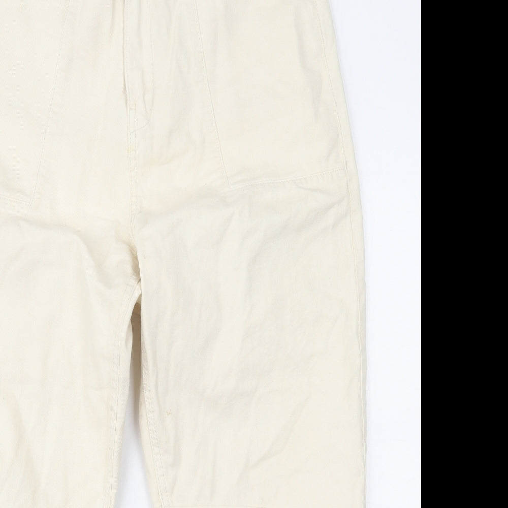 Pull&Bear Womens Ivory   Trousers  Size 12 L23 in