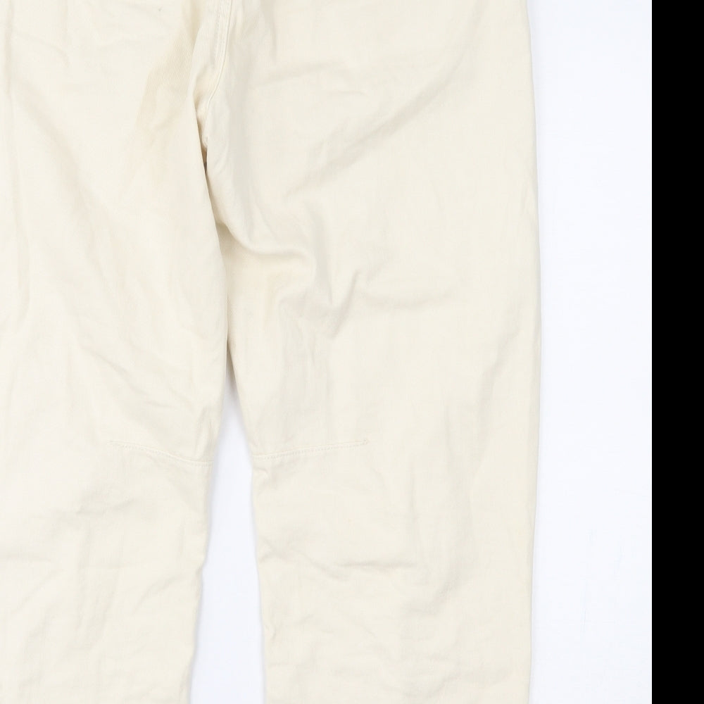 Pull&Bear Womens Ivory   Trousers  Size 12 L23 in