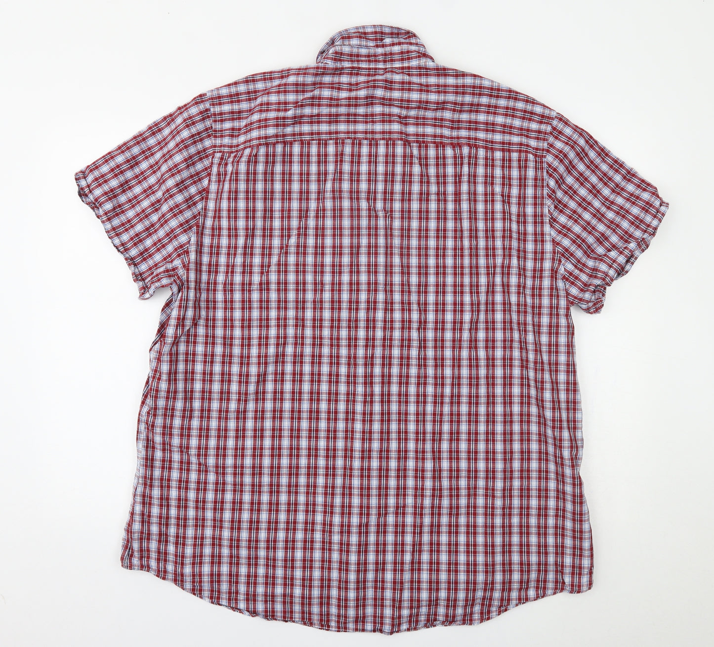 F&F Mens Red Plaid   Button-Up Size 2XL