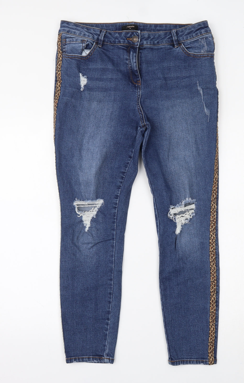 Matalan Womens Blue  Denim Skinny Jeans Size 14 L25 in