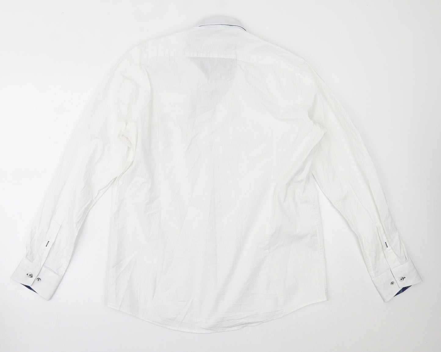 Guide London Mens White    Dress Shirt Size L
