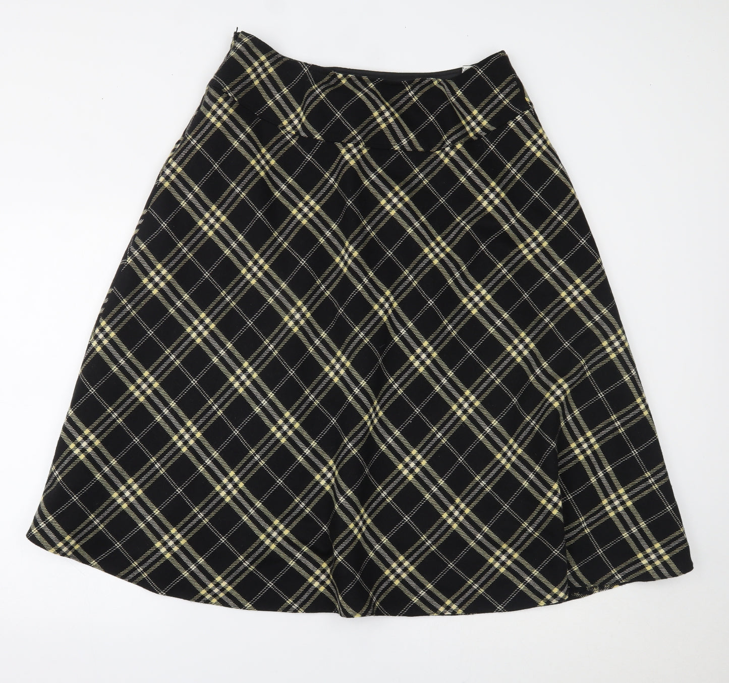 Eastex Womens Black Plaid  Pleated Skirt Size 14