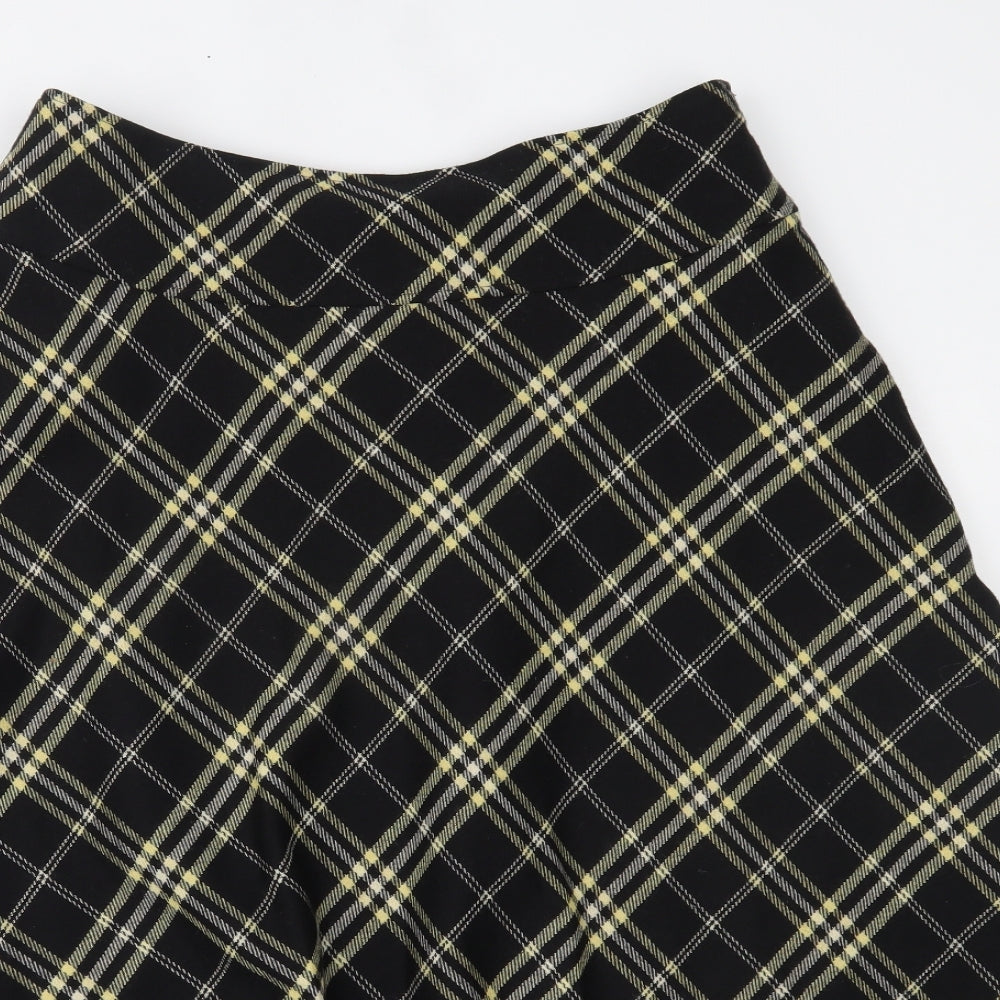 Eastex Womens Black Plaid  Pleated Skirt Size 14