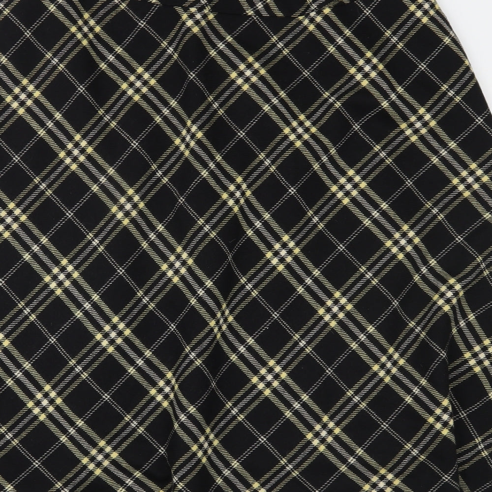 Eastex Womens Black Plaid  Pleated Skirt Size 14