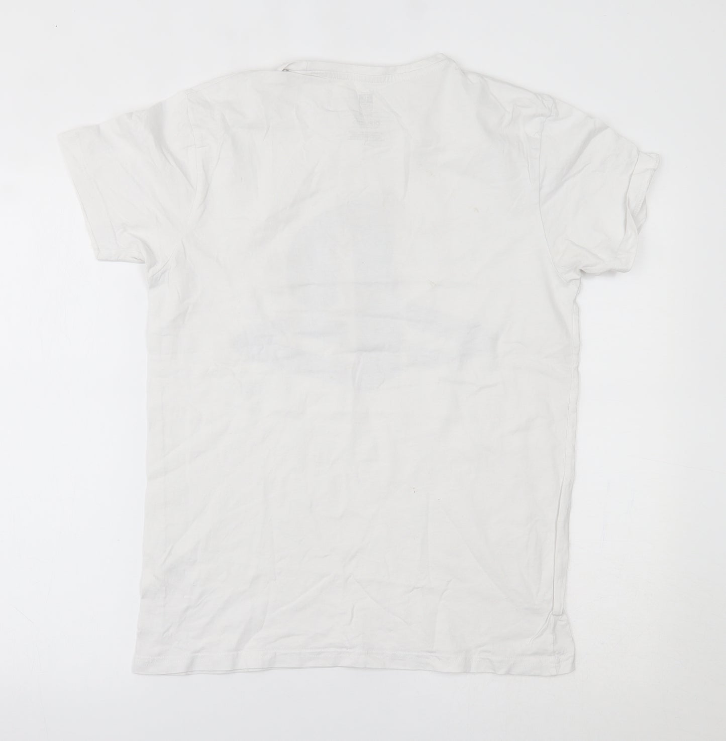 Primark Mens White    T-Shirt Size M