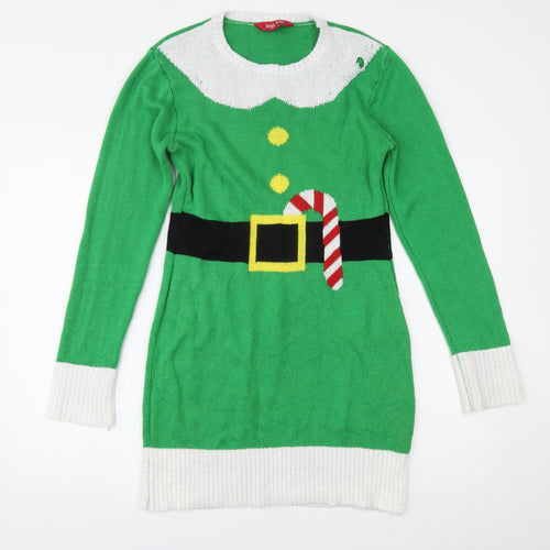 Jingle Bells Womens Green   Bodycon  Size M