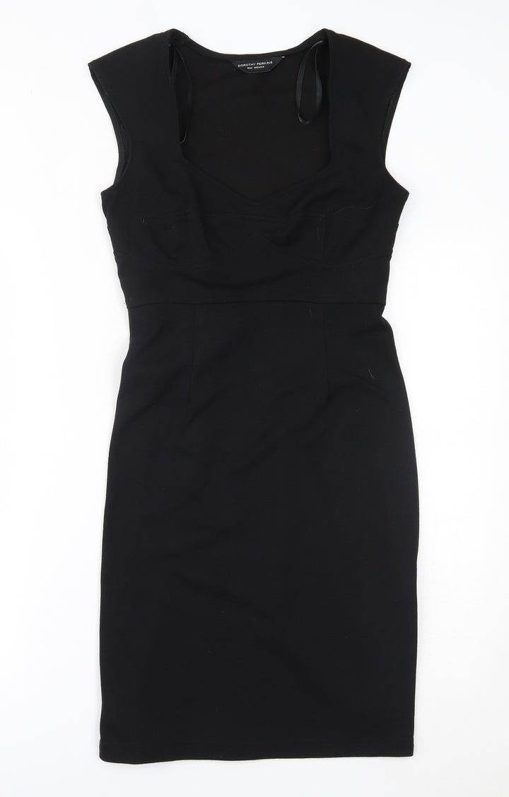 Dorothy Perkins Womens Black Bodycon Size 10