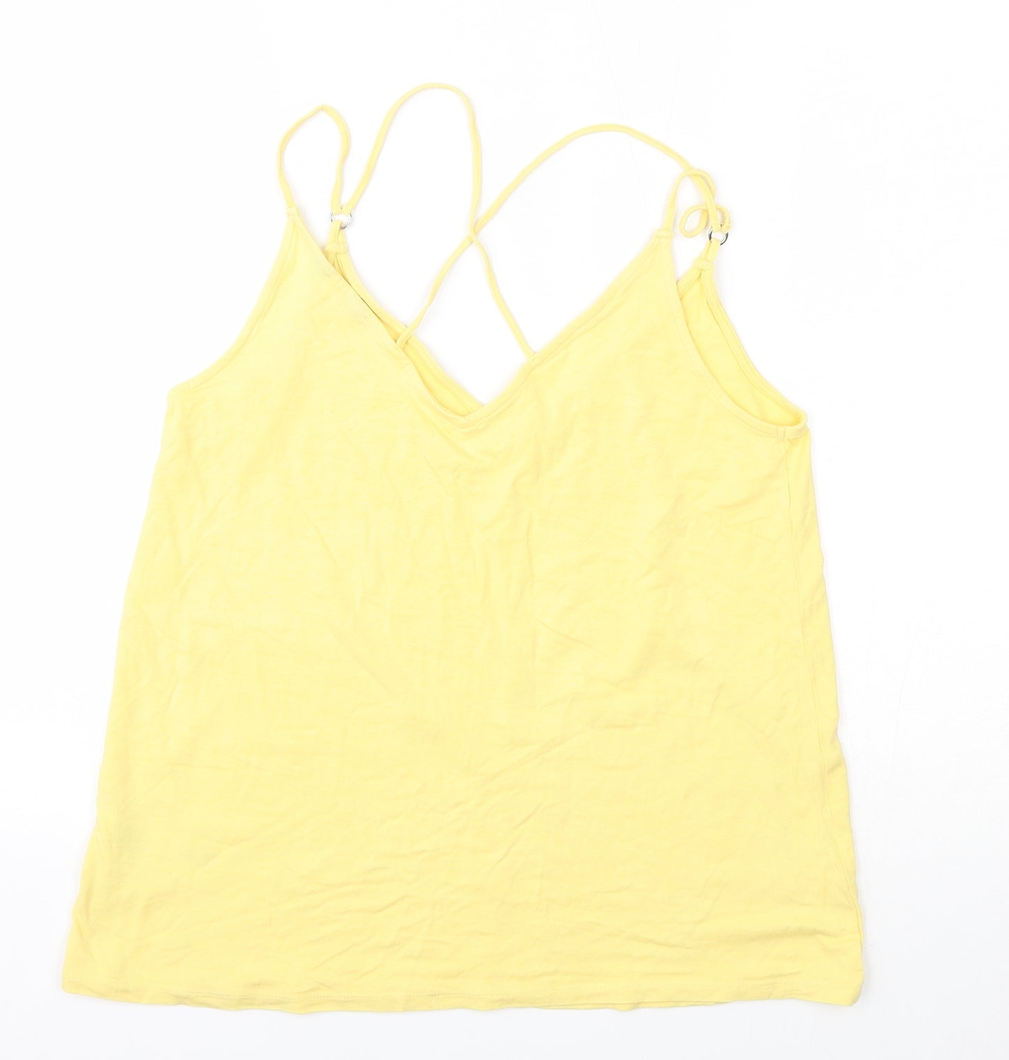 New Look Womens Yellow   Camisole Tank Size 12