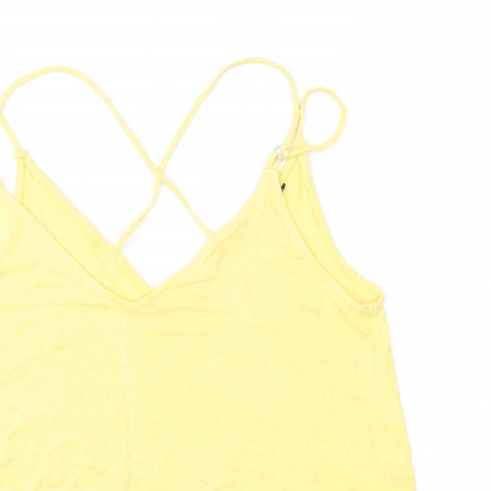 New Look Womens Yellow   Camisole Tank Size 12