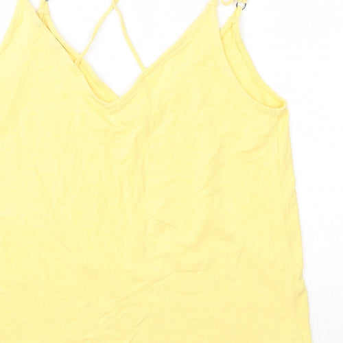 New Look Womens Yellow   Camisole Tank Size 12