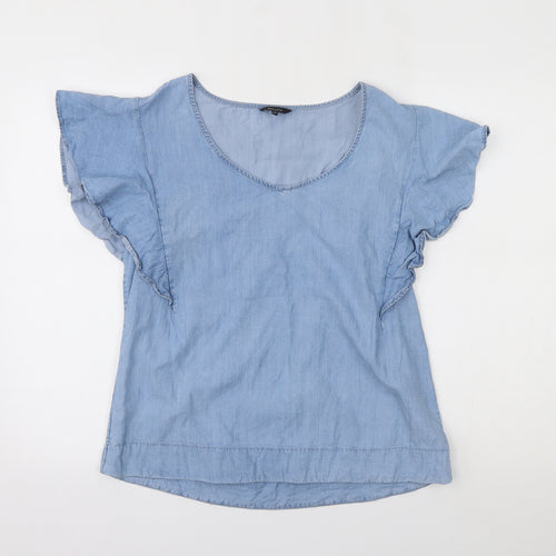 TRW&CO Womens Blue   Basic Blouse Size M