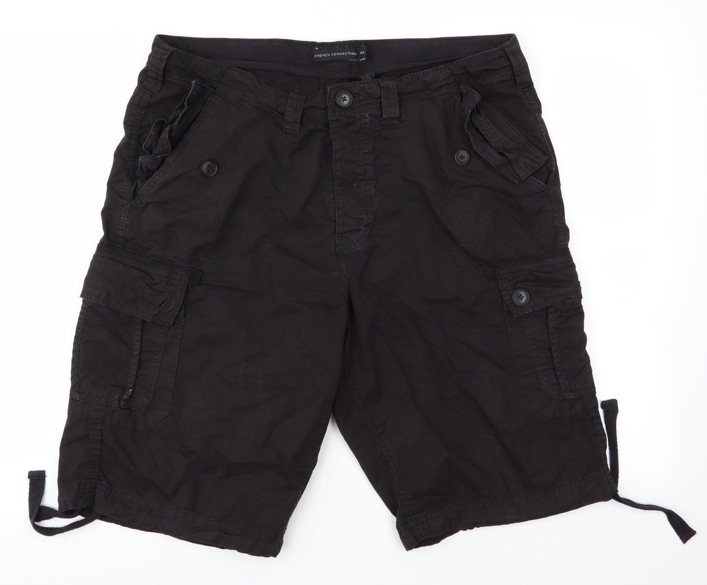 French Connection Mens Black   Cargo Shorts Size 34 in