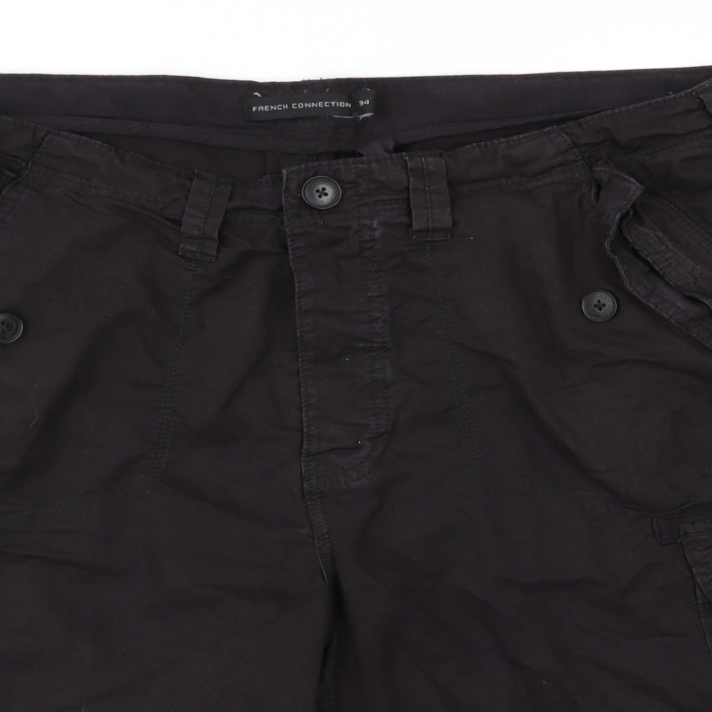 French Connection Mens Black   Cargo Shorts Size 34 in