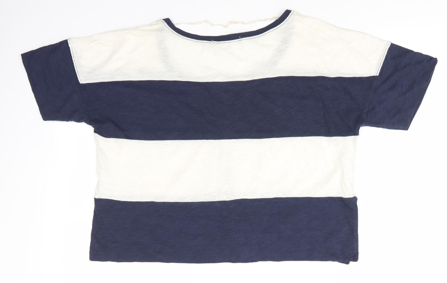River Island Womens Blue Striped  Basic Blouse Size 10