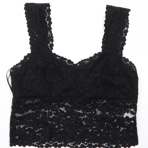 Primark Womens Black  Lace Basic Blouse Size S