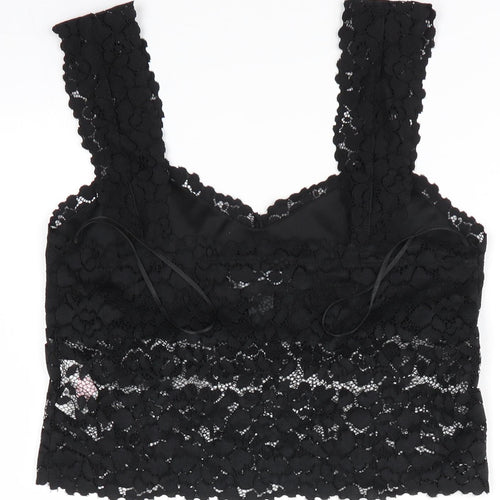 Primark Womens Black  Lace Basic Blouse Size S