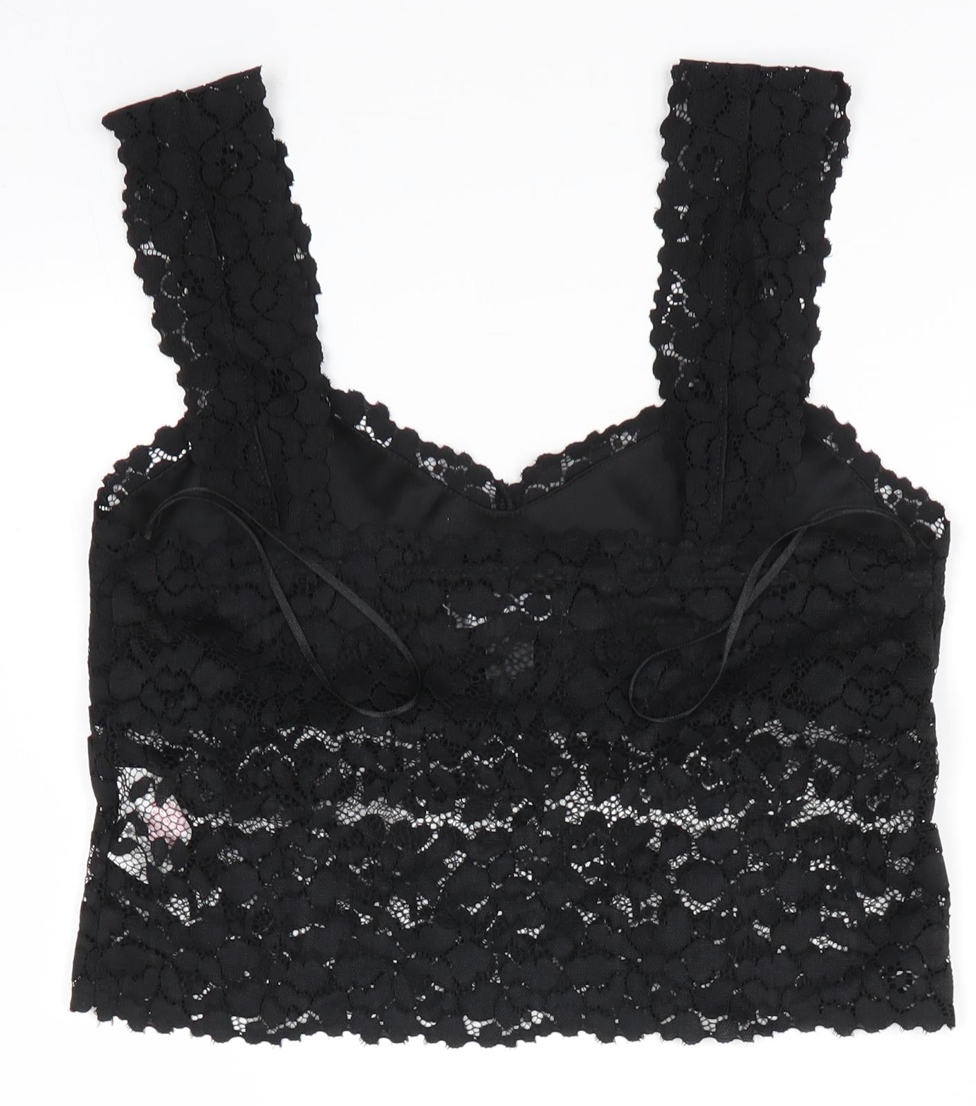 Primark Womens Black  Lace Basic Blouse Size S