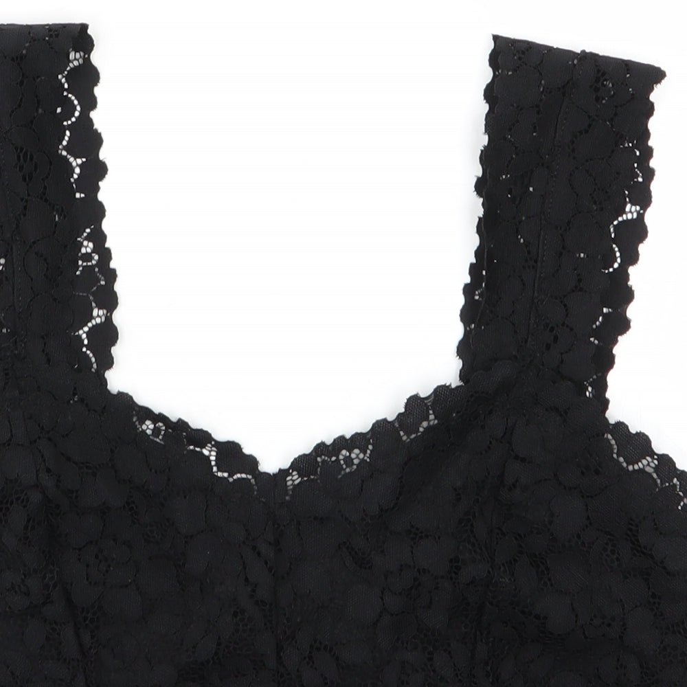 Primark Womens Black  Lace Basic Blouse Size S