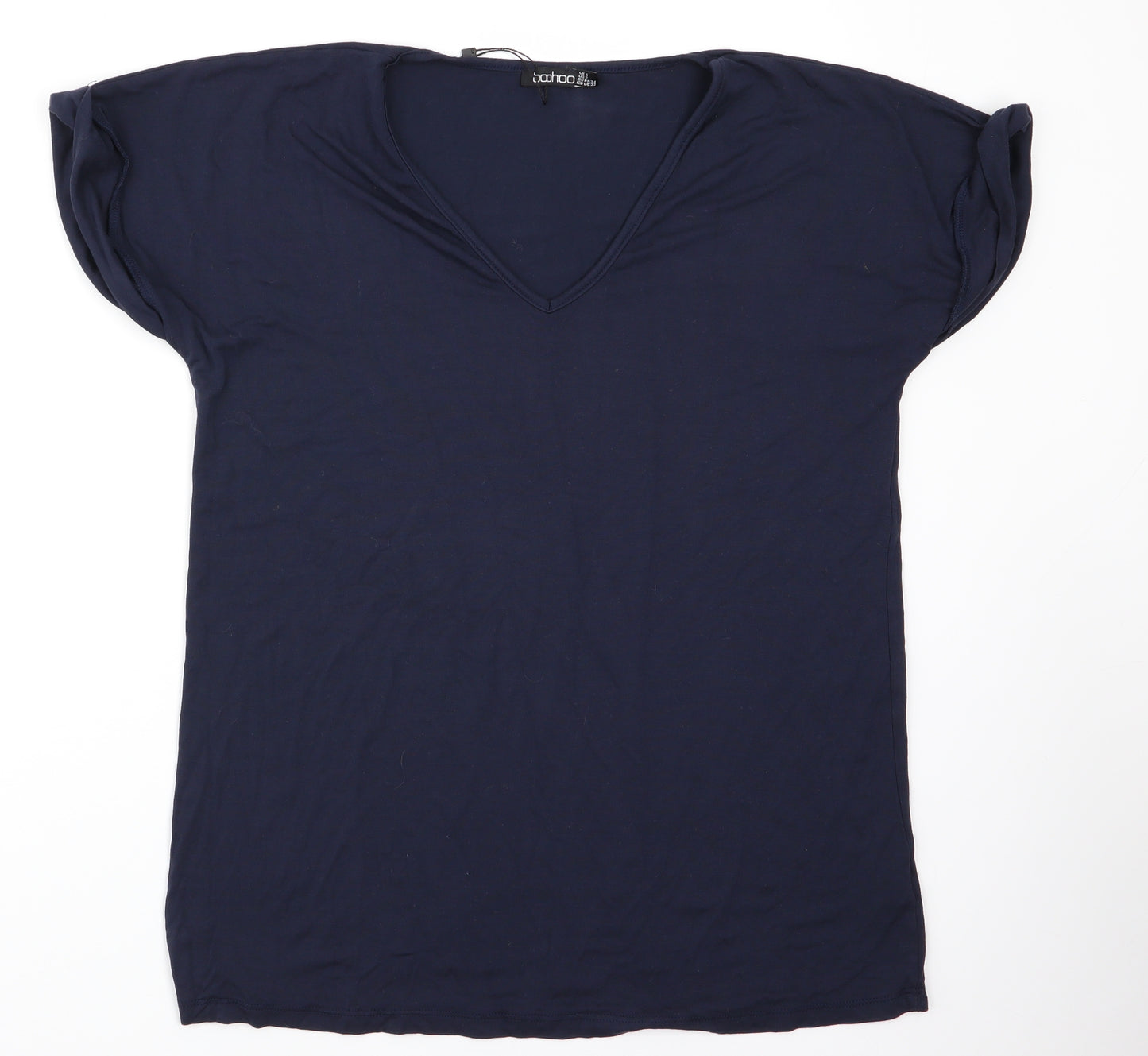 Boohoo Womens Blue   Basic T-Shirt Size 6