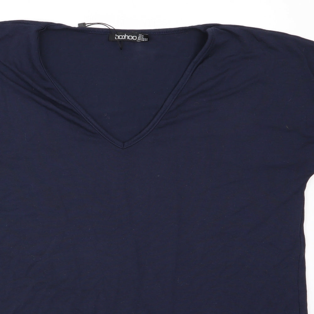 Boohoo Womens Blue   Basic T-Shirt Size 6
