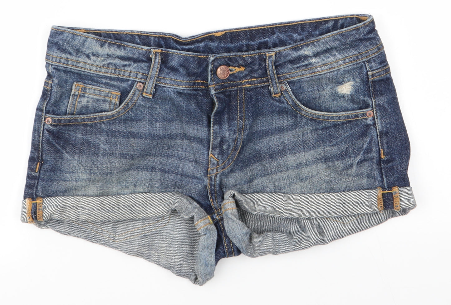H&M Womens Blue   Boyfriend Shorts Size 6