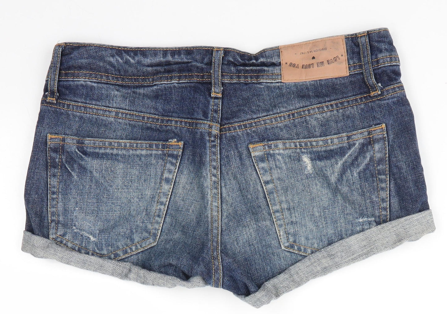 H&M Womens Blue   Boyfriend Shorts Size 6