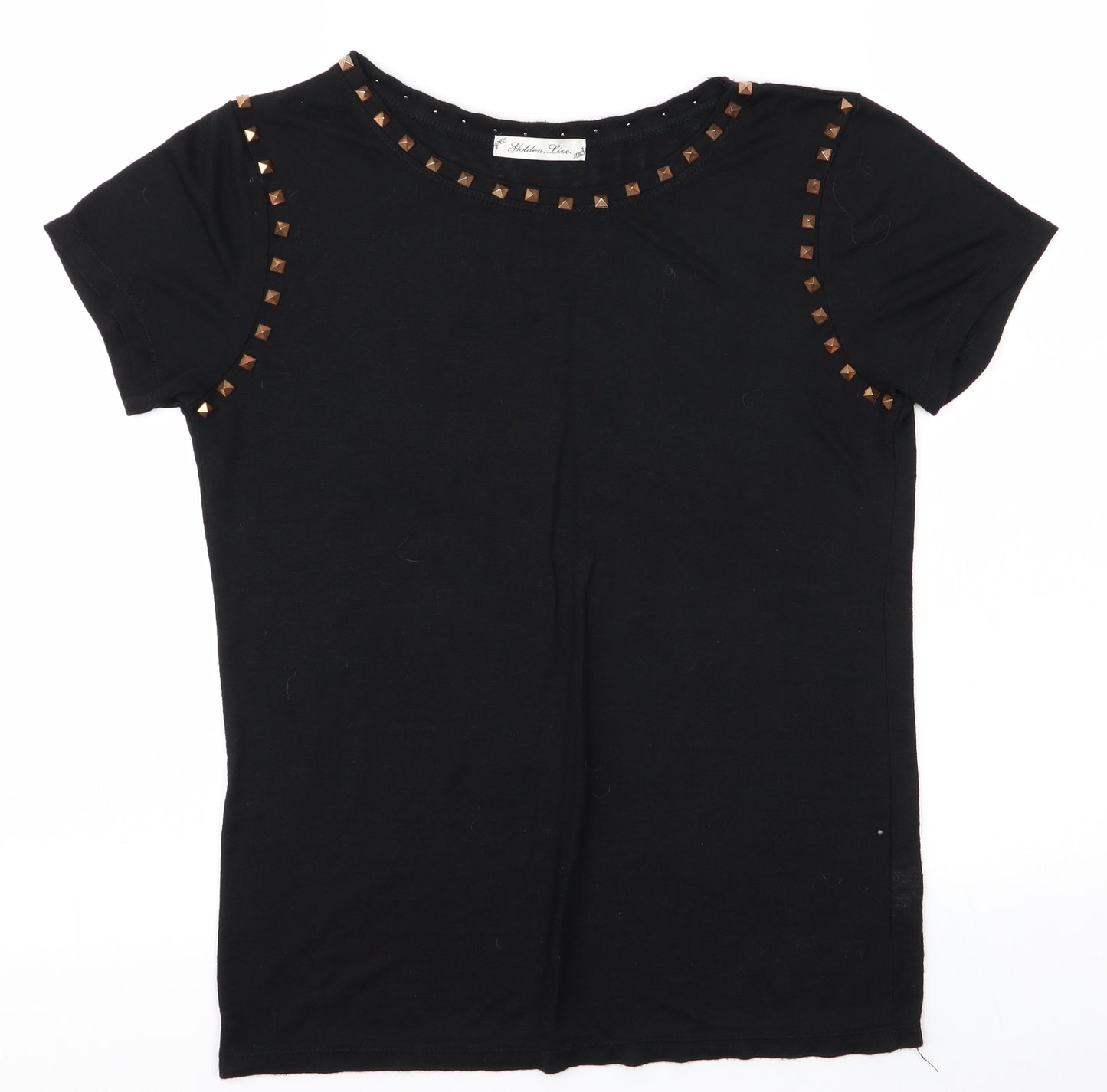 Golden Live Womens Black   Basic Blouse Size M