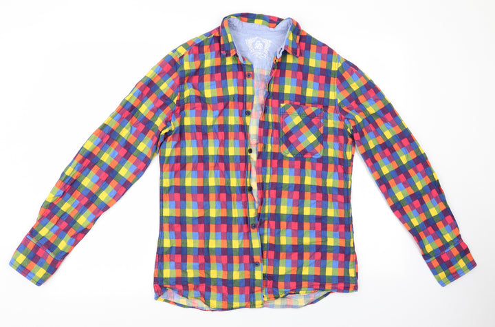 Primark Mens Multicoloured Check Button-Up Size S