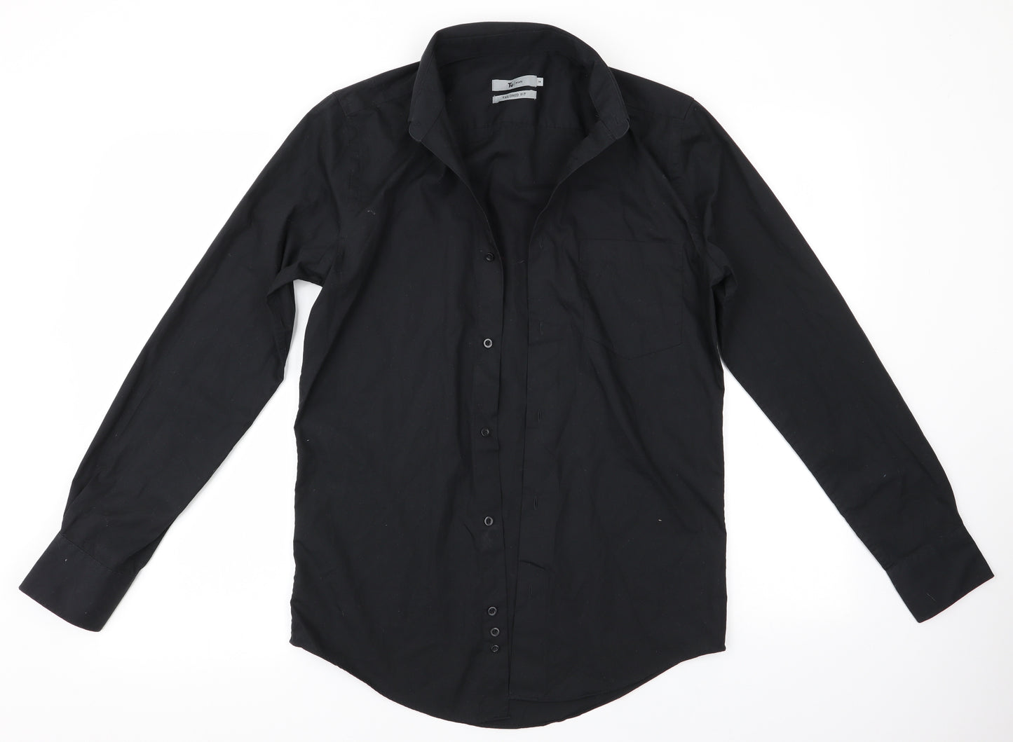 TU Mens Black    Dress Shirt Size 14