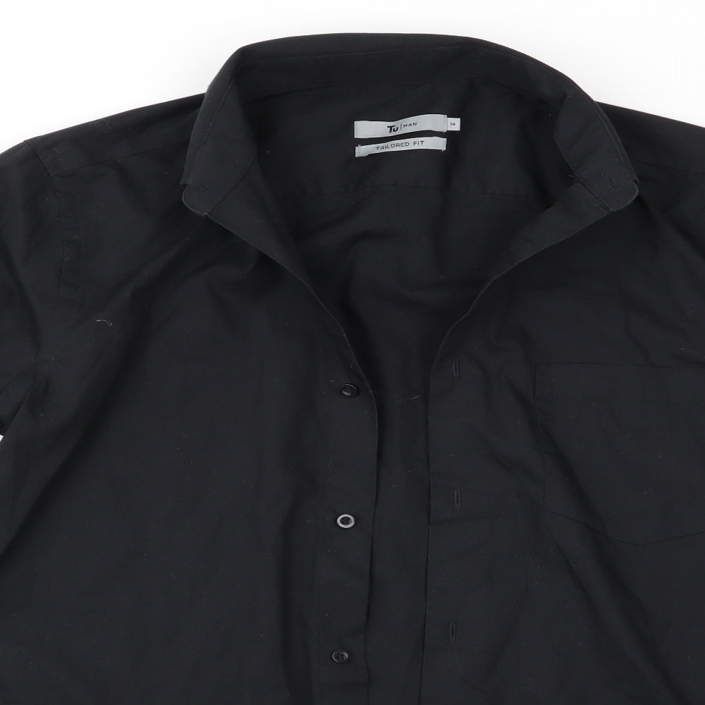 TU Mens Black    Dress Shirt Size 14