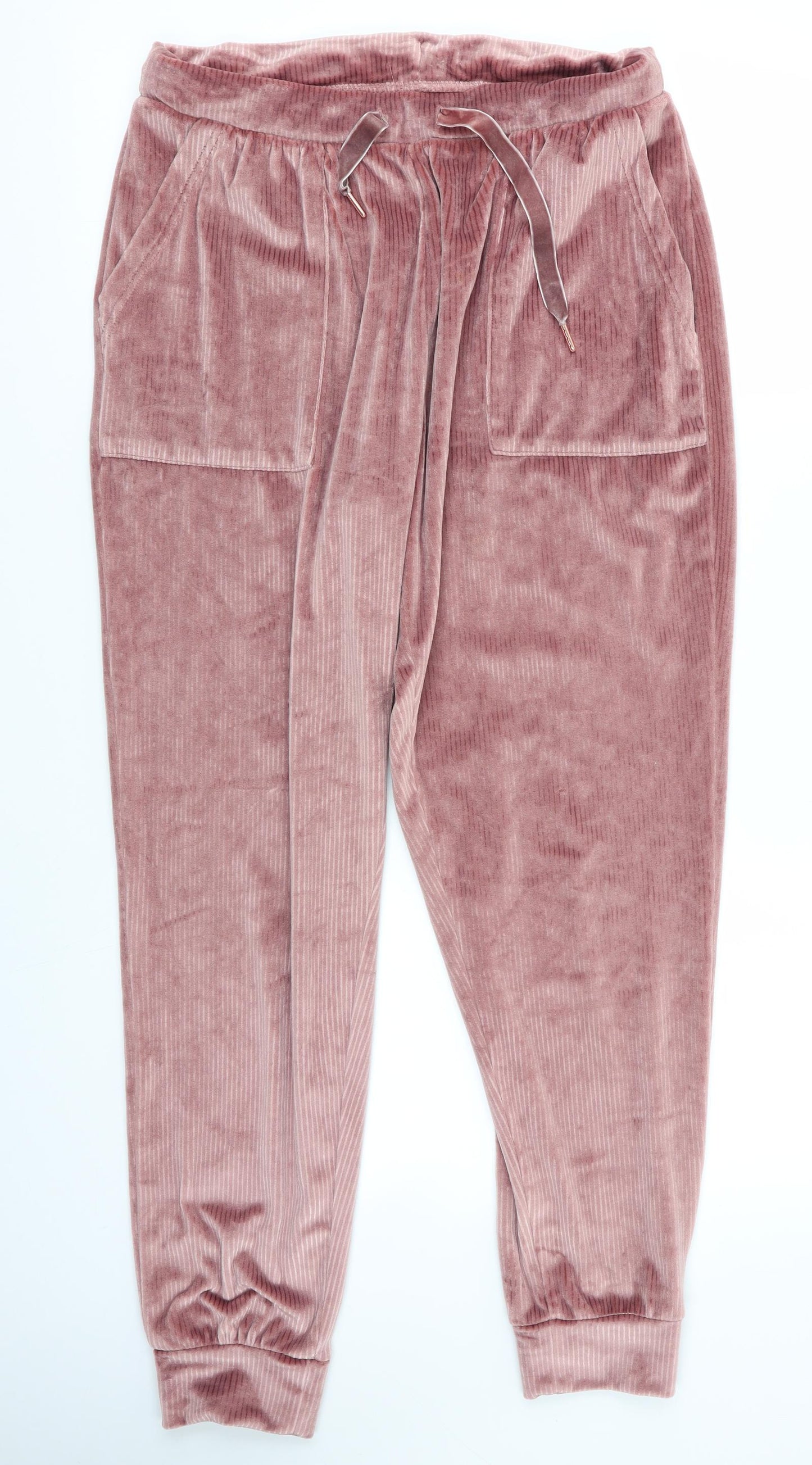 Nutmeg Womens Pink Solid   Lounge Pants Size 12  - Velvet feel