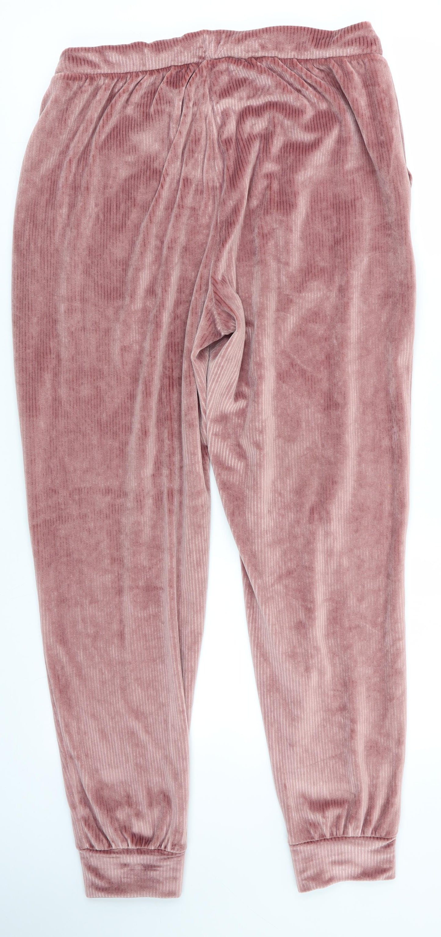 Nutmeg Womens Pink Solid   Lounge Pants Size 12  - Velvet feel