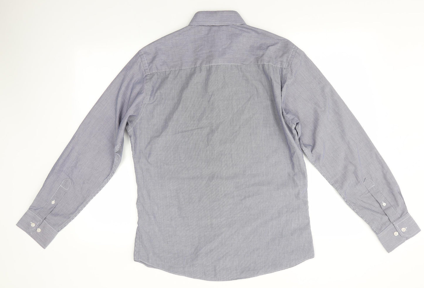 Primark Mens Blue Striped   Dress Shirt Size 15.5