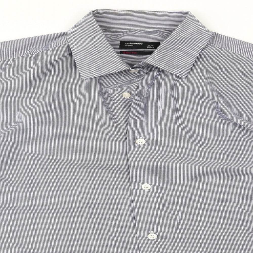 Primark Mens Blue Striped   Dress Shirt Size 15.5