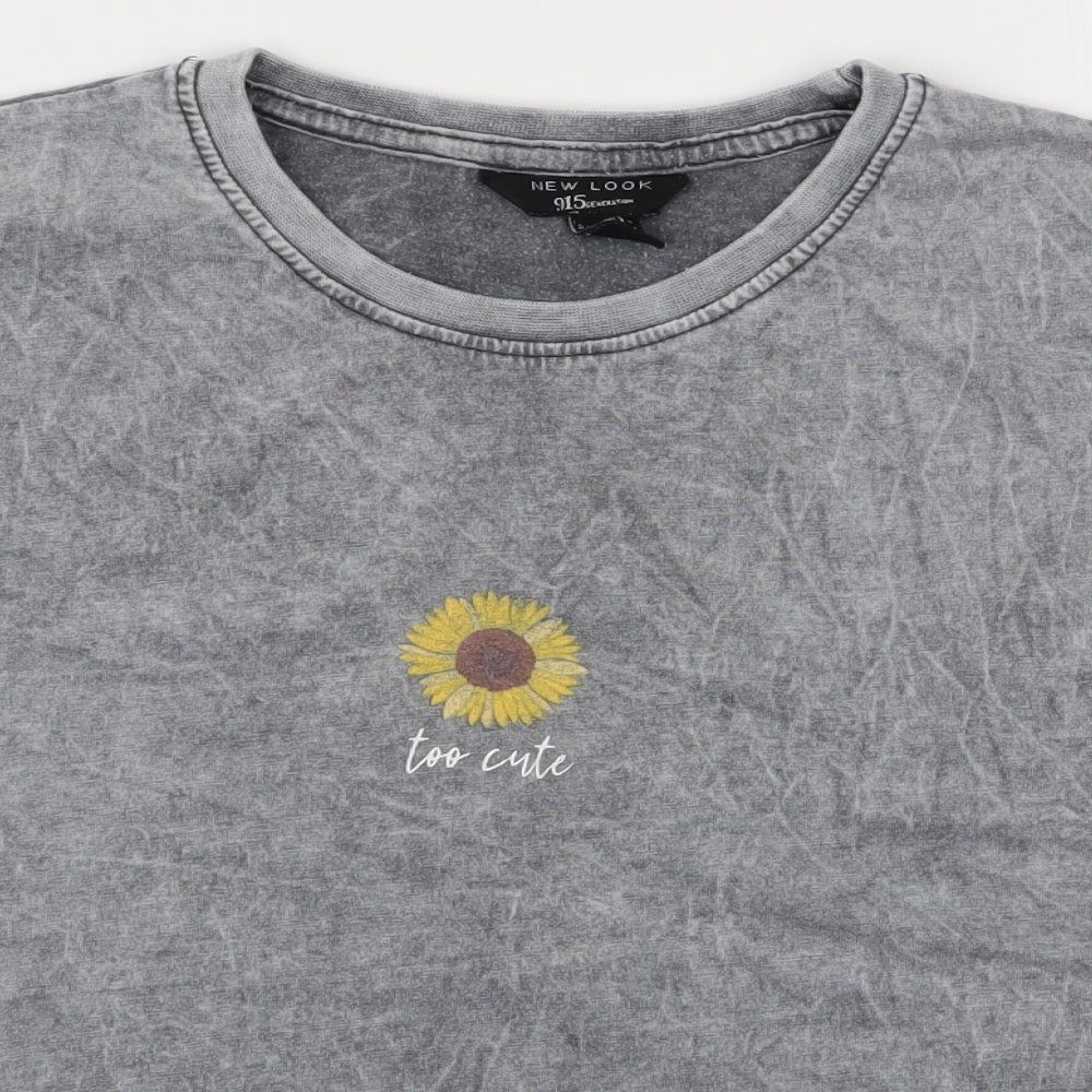 New Look Girls Grey   Basic T-Shirt Size 14-15 Years