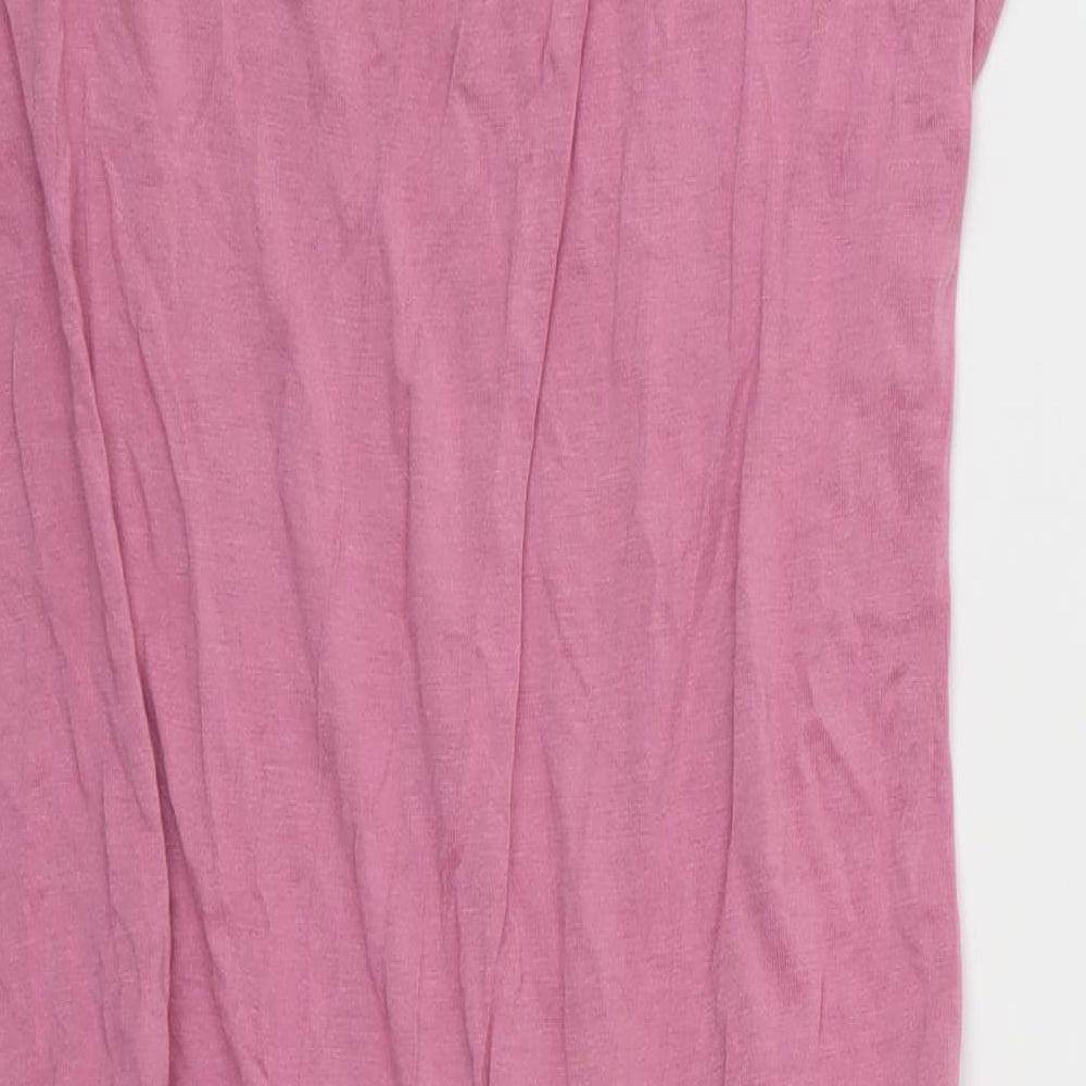 Missi Womens Pink Solid  Top One Piece Size 8