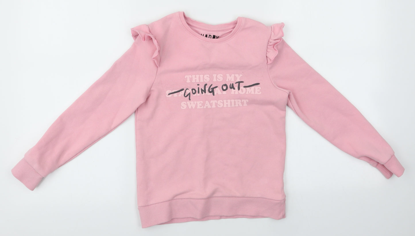 F&F Girls Pink   Pullover Jumper Size 7-8 Years